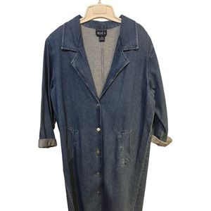 Full-length jean jacket vintage